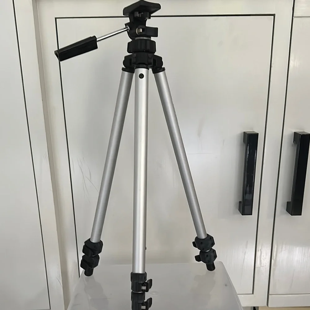 Silver Camera Tripod